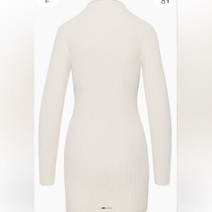Aritzia Cream Long Sleeve Knit Dress